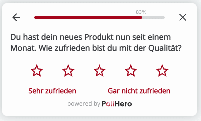 PollHero Kundenzufriedenheit Umfrage Beispiel