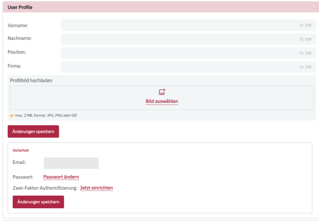 Profileinstellungen PollHero