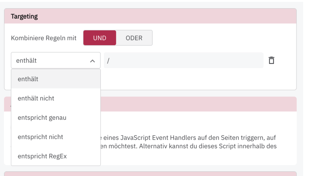 Targeting Möglichkeiten für OnSite Surveys von PollHero
