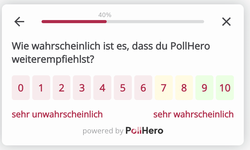 Beispiel NPS Weiterempfehlung